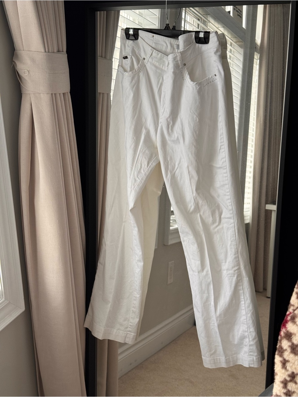 Simon Chang White Denim Jeans